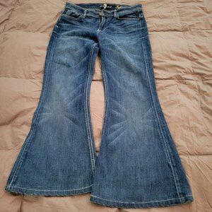 7 For All Mankind Bell-Bottom Flare Jeans Size 28 Cotton and Spandex Mix